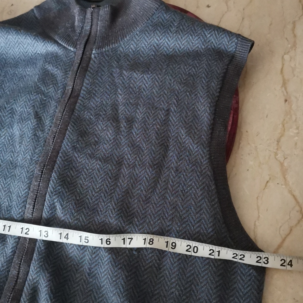 Black Brown 1826 Mens 100% Merino Wool Sleeveless  Sweater Vest - Picture 5 of 8